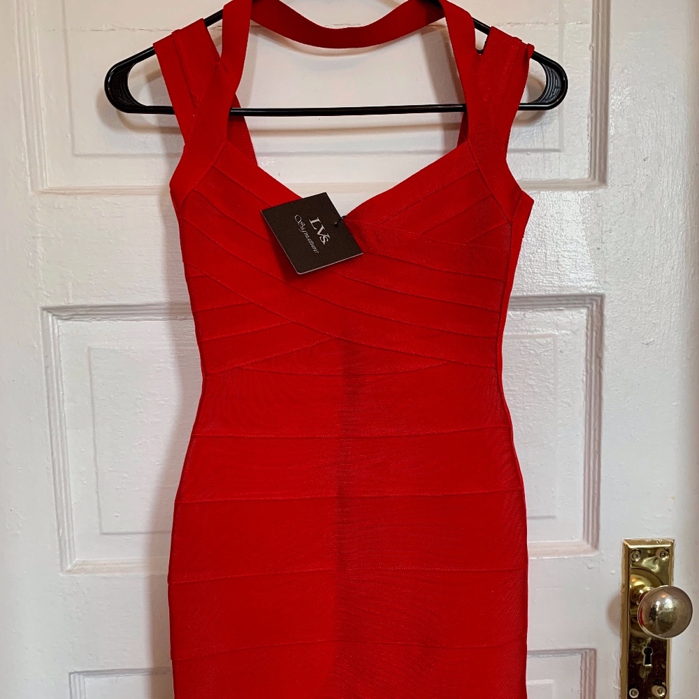 Brand New Red Bandage Bodycon Dress - NWT